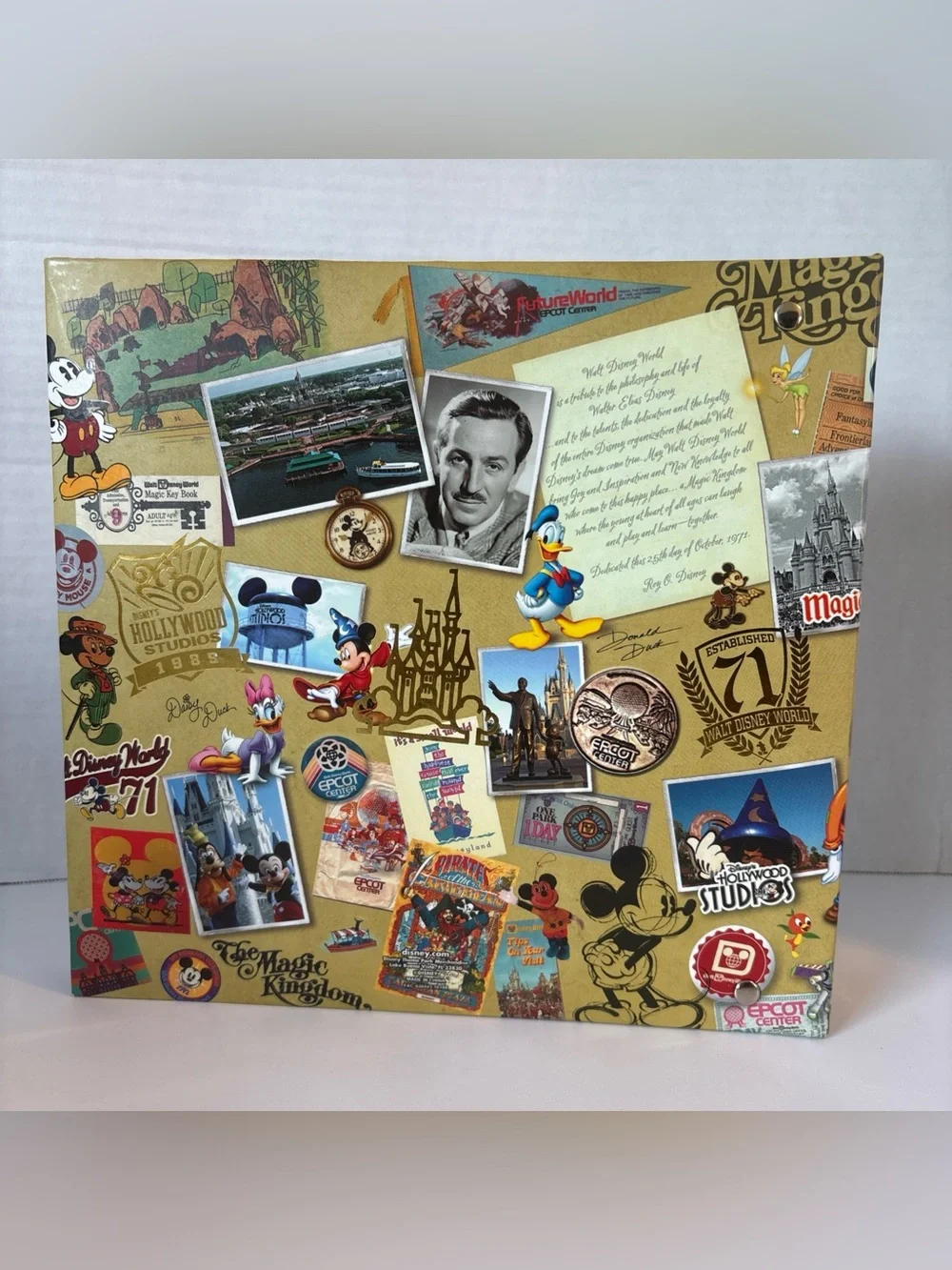 Walt Disney World 40th Anniversary Mickey Photo Album Vacation Memory Scrapbook